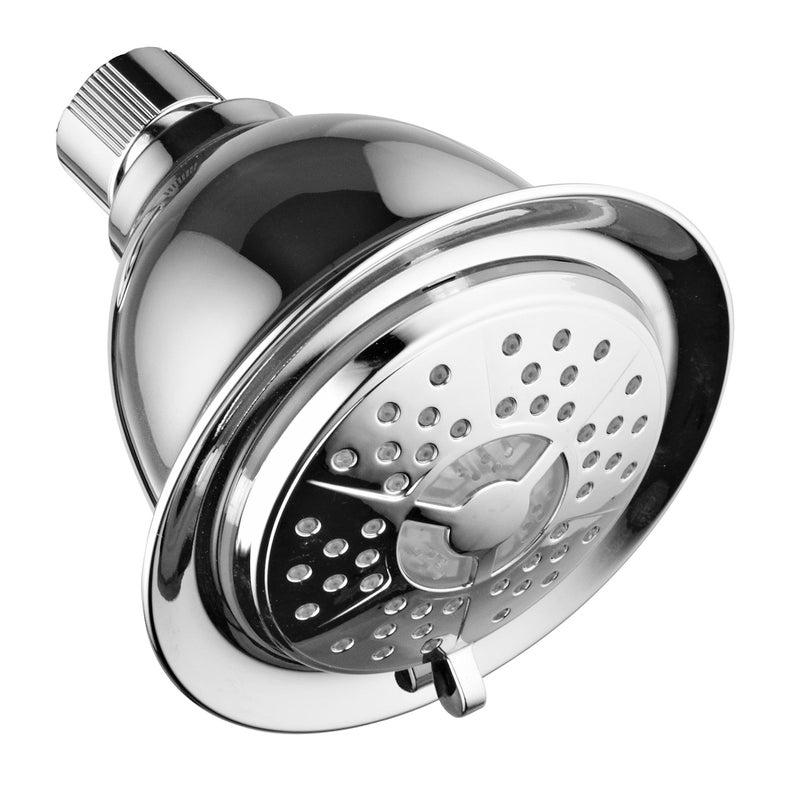 Dream Spa All Chrome 3-way LED Shower Head Combo with Air Jet LED Turbo Pressure-Boost Nozzle Technology. Color of LED lights changes automatically according to water temperature - Image 4